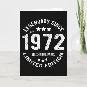 1972 Vintager Geburtstag Karte