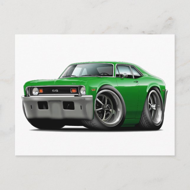 1973-74 Nova Green Car Postkarte (Vorderseite)