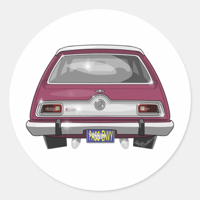 1973 AMC Gremlin Runder Aufkleber (Vorderseite)