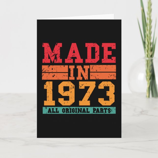 1973 Birthday Vintage Saying Karte (Vorderseite)