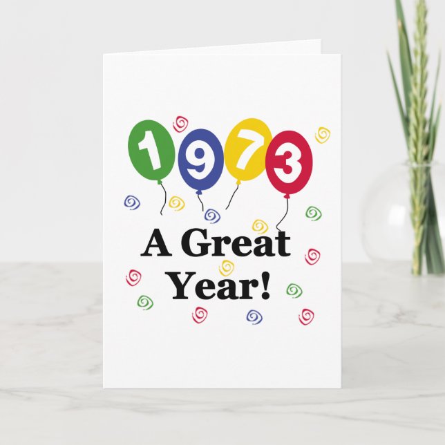 1973 ein großes Jahr-Geburtstag Karte (Vorderseite)