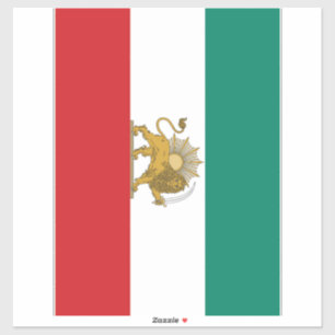 1973 Old Persia Iran National Flag Aufkleber