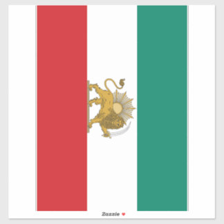 1973 Old Persia Iran National Flag Aufkleber