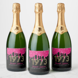1973 Pink und Black 50 th Birthday Sparkling Wine 