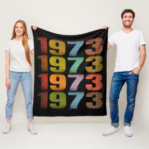 1973 RETRO GESCHENK IM VINTAGE-STIL FLEECEDECKE