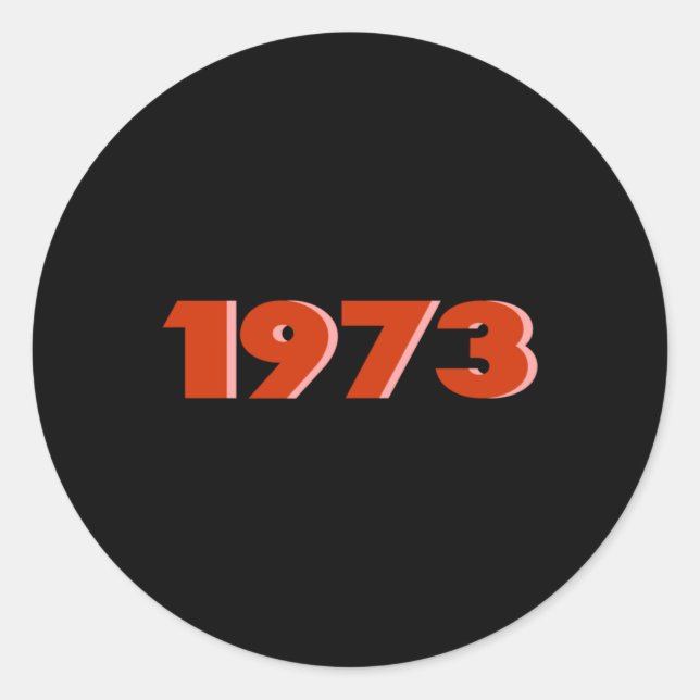 1973 RUNDER AUFKLEBER (Vorderseite)