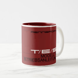 1973 T/E/S Model Owner's Manual Zweifarbige Tasse
