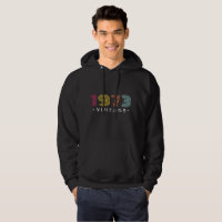 1973 Vintager, farbiger Hoodie
