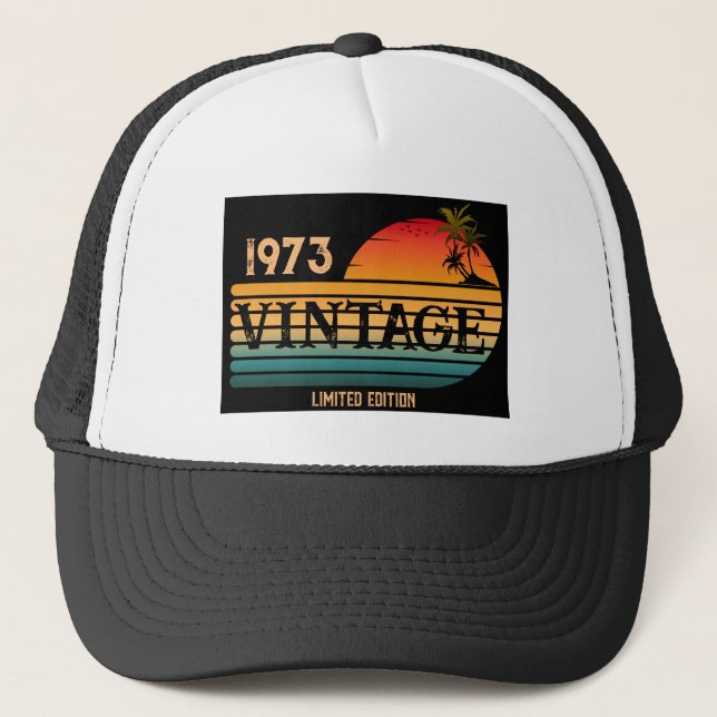 1973 Vintages Geburtsjahr Truckerkappe (Vorderseite)
