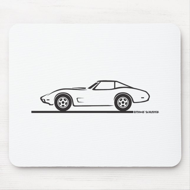 1974 1975 1976 1978 Chevrolet Corvette Hard Top T Mousepad (Vorne)