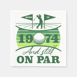 1974 50. Birthday Golf Spaß Serviette