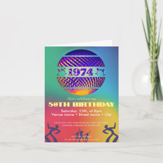 1974 50. Geburtstagsfeier Einladung