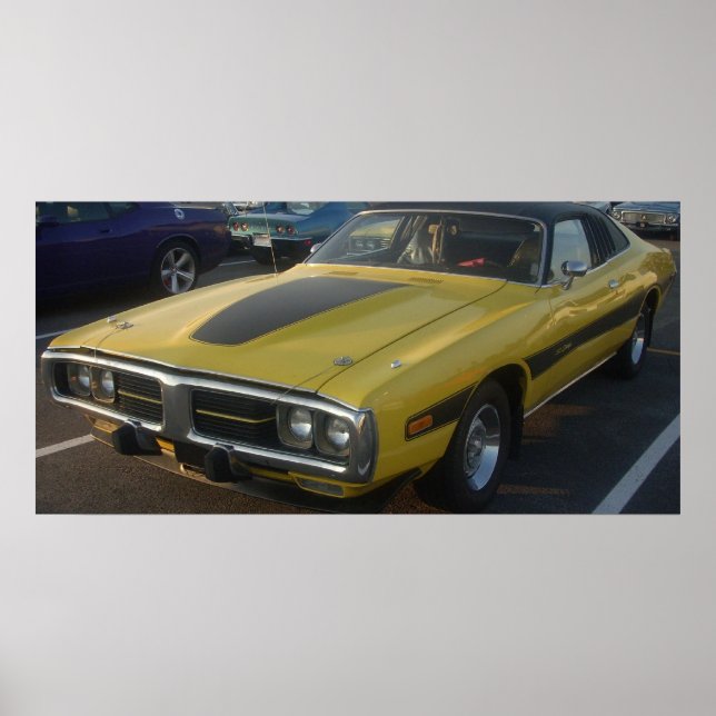 1974 Dodge-Ladegerät Hard Vinyl Top Poster (Vorne)