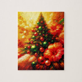 1974 im Stil geschmückter Weihnachtsbaum 