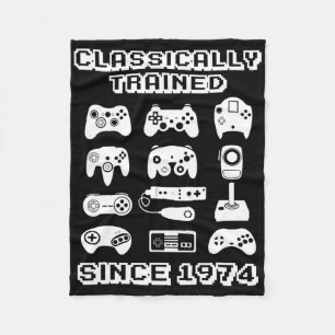 1974 Old School Video Game Thema Geburtstag Gesche Fleecedecke