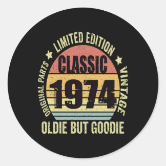 1974 Oldie aber ist 49. Runder Aufkleber