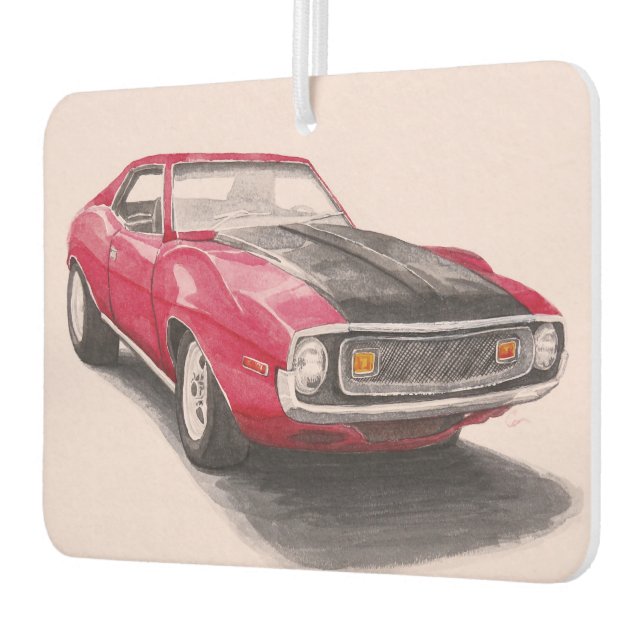1974 Red Javelin Air Freshener Autolufterfrischer (Links)