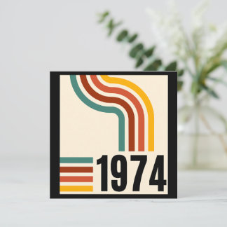 1974 Retro Vintage Poster 50. Geburtstag Einladung