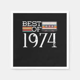 1974 Vintag 46. Geburtstagsgeschenk Serviette