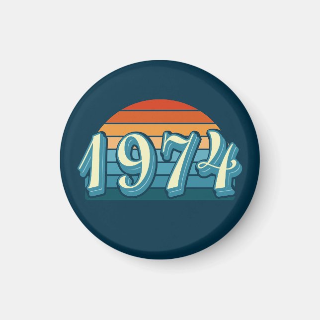 1974 Vintag 50. Geburtstag Magnet (Vorne)