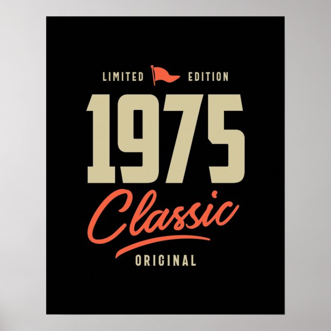 1975 Classic Birthday Gift Poster (Vorne)