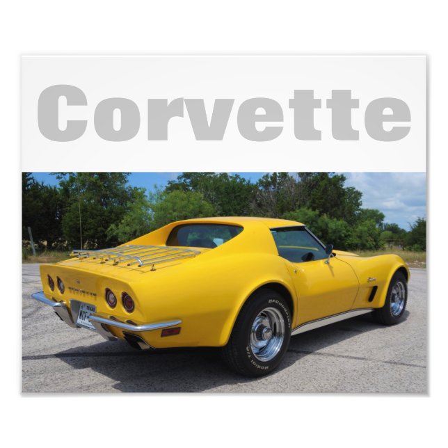 1975 Corvette Stingray Designer Fotodruck (Vorne)
