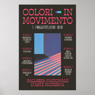 1975 Italienisches Kunstausstellungsplakat Galleri Poster