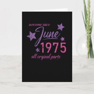 1975 Juni Geburtstag Karte