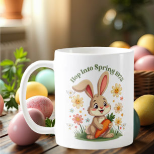 1975 Mug de café Retro Spring Bunny