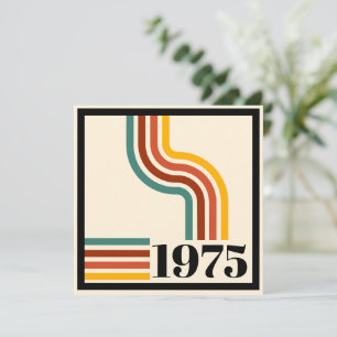 1975 Retro-Streifen Vintage Poster Einladung