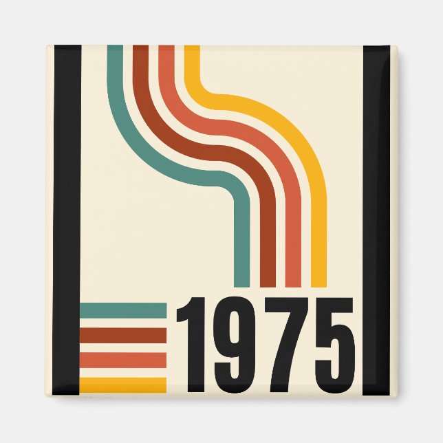 1975 Retro Vintage Poster 50. Geburtstag Magnet (Vorne)