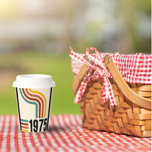 1975 Retro Vintage Poster 50. Geburtstag Pappbecher