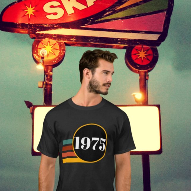 1975 Retro Vintage Poster 50. Geburtstag T-Shirt (Von Creator hochgeladen)