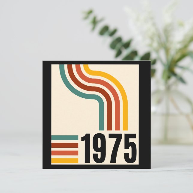 1975 Retro Vintage Poster 50. Geburtstag Vielen Da (Stehend Vorderseite)