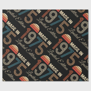 1975 Vintag 50. Geburtstag Geschenkpapier