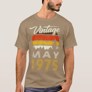 1975 Vintag Mai Geburtstag Gif T-Shirt