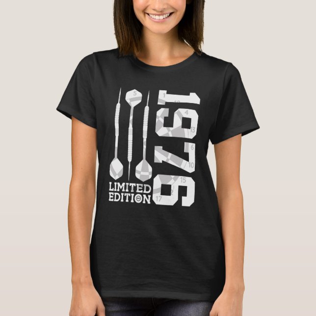 1976 DARTS 46. GEBURTSTAG T-Shirt (Vorderseite)