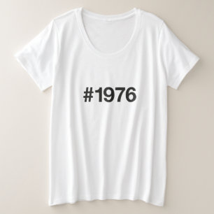 1976 Hashtag 49 Jahre Geburtstag Große Größe T-Shirt