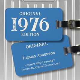 1976 Original Edition auf ozeanblau Gepäckanhänger