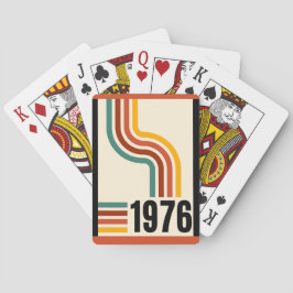1976 Retro Streifen Vintag 50. Geburtstag Spielkarten