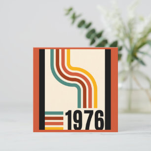 1976 Retro-Streifen Vintag Einladung