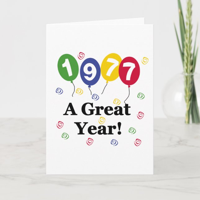 1977 ein großes Jahr-Geburtstag Karte (Vorderseite)