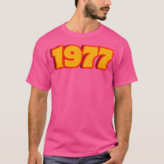 1977 Funky 70er Retro Typografie im Vintagen Stil T-Shirt