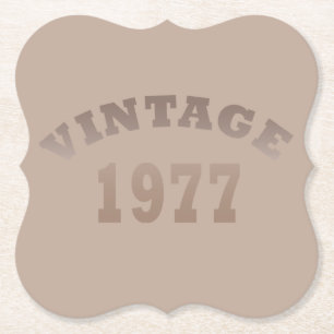 1977 geboren, moderner, eleganter, vintage Geburts Untersetzer