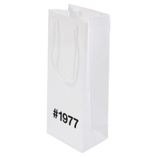 1977 Hashtag 48 Geburtstag Geschenktüte Für Weinflaschen