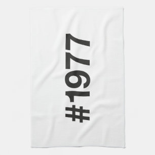 1977 Hashtag 48 Geburtstag Geschirrtuch
