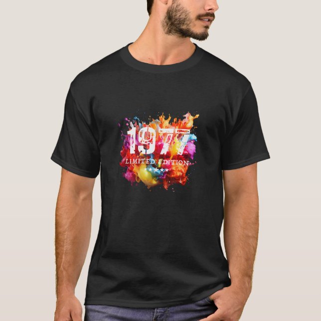 1977 Jahr der Geburt, limitierte Auflage Geburtsta T-Shirt (Vorderseite)