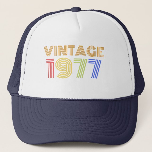 1977 Vintage 42th Birthday Gift Truckerkappe (Vorderseite)
