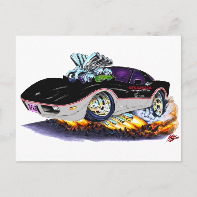 1978 Corvette Indy Pace Car Postkarte (Vorderseite)