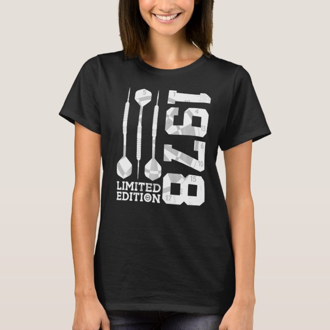 1978 DARTS 44. GEBURTSTAG T-Shirt (Vorderseite)